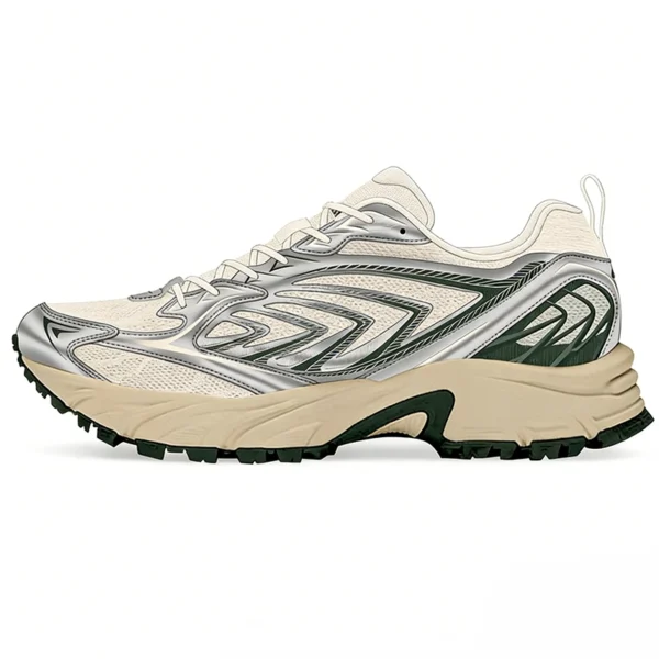 beige-running-shoes-rn2607 RN2607 Running Shoes with Breathable Upper and Foam Midsole for Men and Women