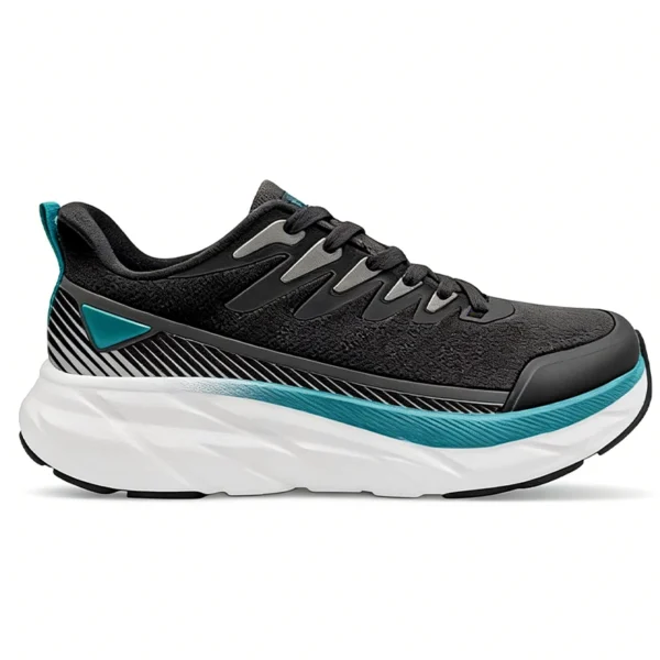 black-and-cyan-training-shoes-tg2604 TG2604 Flat Sole Training Shoes with Lateral Support for Men and Women