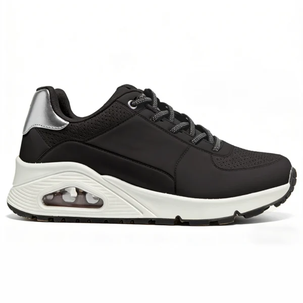 black-and-silver-running-shoes-rn2601 RN2601 Air Cushion Running Shoes with Breathable Mesh Upper for Men and Women