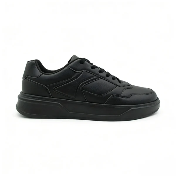 black-casual-sneakers-cs2619 CS2619 Classic Low-Top Casual Sneakers with Rubber Cupsole for Men and Women