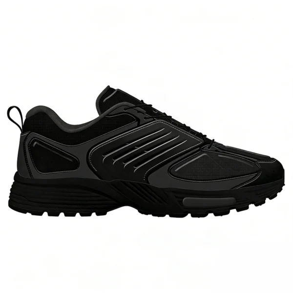 black-running-shoes-rn2605 RN2605 Running Shoes with Shock-Absorbing Sole and Textile Upper for Men and Women