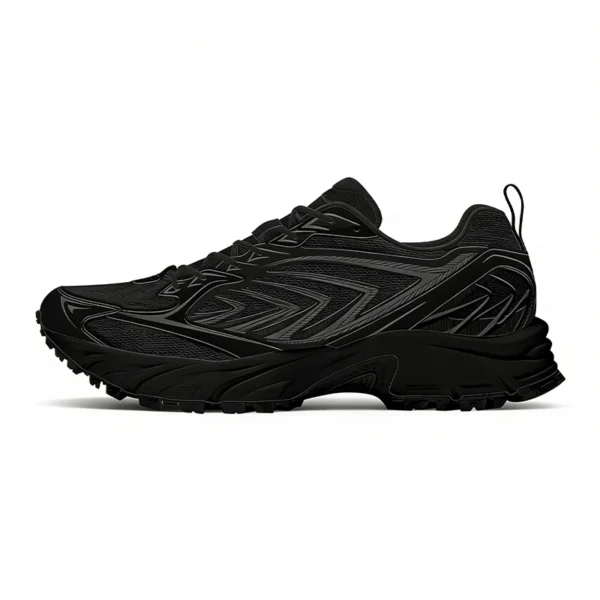 black-running-shoes-rn2607 RN2607 Running Shoes with Breathable Upper and Foam Midsole for Men and Women