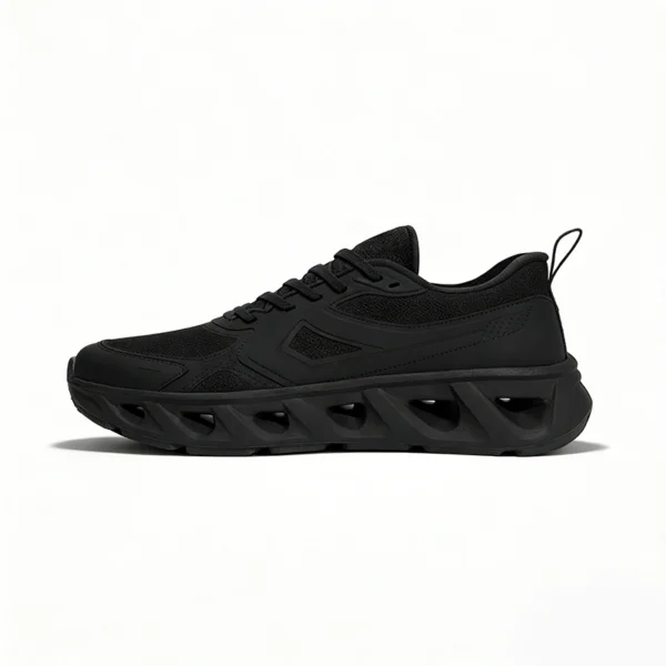 black-training-shoes-tg2607 TG2607 Flexible Flat Sole Training Shoes with Textile Upper for Men and Women