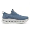 blue-and-white-casual-sneakers-cs2614 CS2614 Slip-On Knit Casual Sneakers with Hollow Cushion Sole for Men and Women