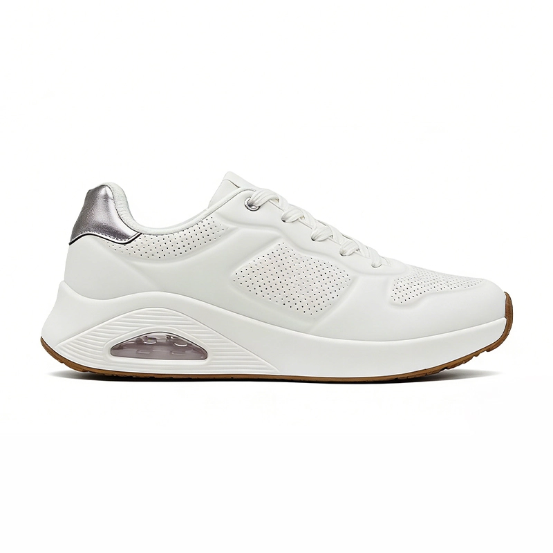 breathable-white-running-shoes-exporter RN2604 Running Shoes with Air-Cushion Sole and Structured Upper for Men and Women
