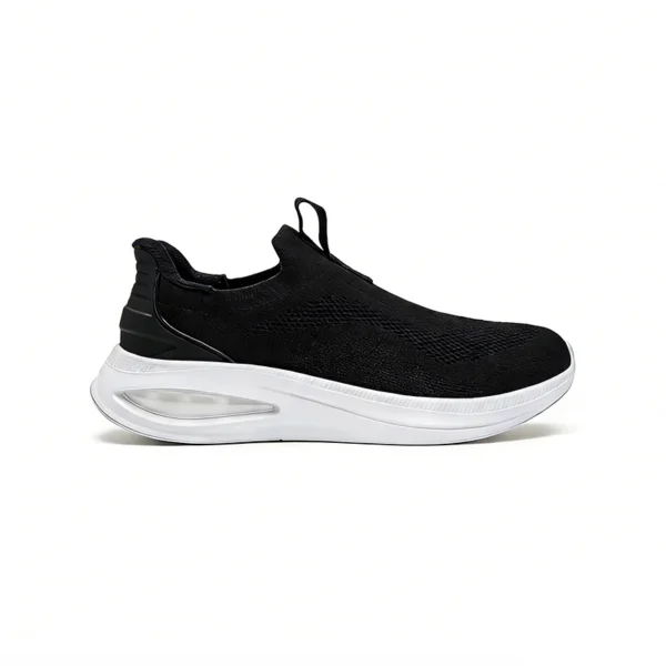 cushioned-black-and-white-running-shoes-supplier RN2610 Slip-On Running Shoes with Mesh Upper and Shock-Absorbing Sole for Men and Women