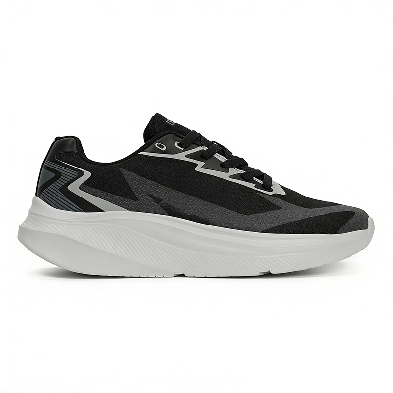 durable-black-training-shoes-exporter TG2605 Training Shoes with Knit Upper and Non-Slip Sole for Men and Women