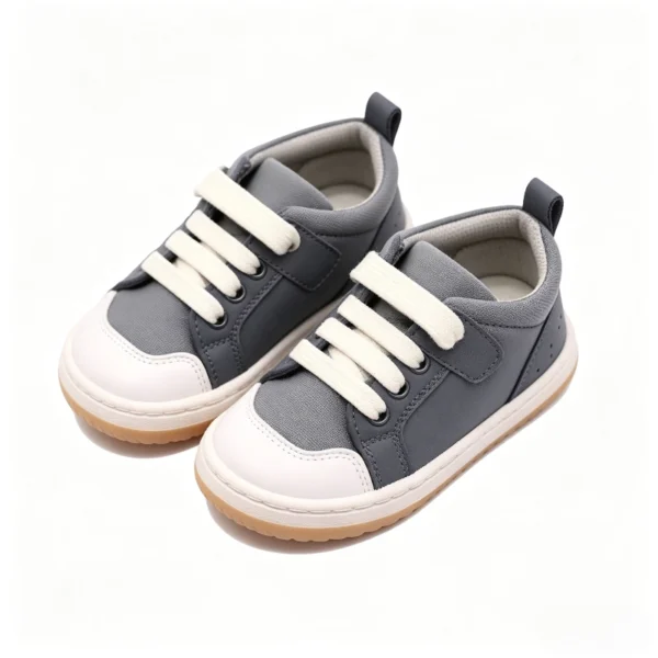 KS2603 Kids Easy-On Sneakers with Elastic Lace and Reinforced Heel for Kids