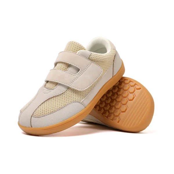 KS2606 Kids Breathable Shoes with Hook-and-Loop Strap and Rubber Sole for Kids