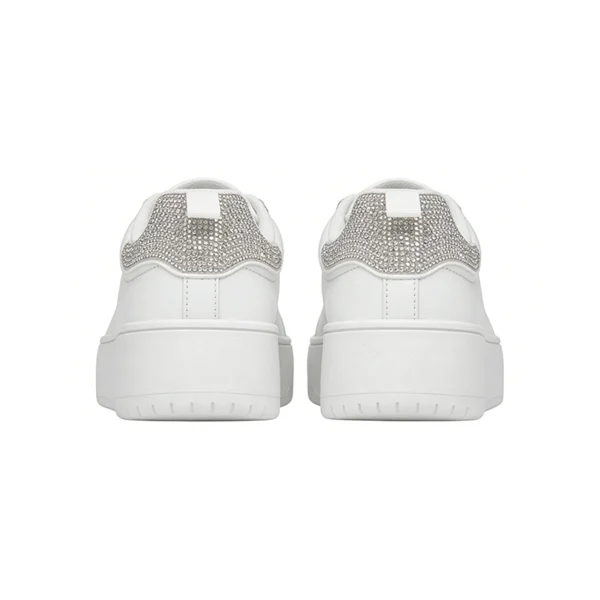 CS2604 Women’s Casual Sneakers Platform Lifestyle Shoes with Rhinestone Heel Detail
