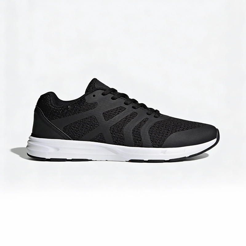flexible-black-and-white-running-shoes-custom RN2612 Running Shoes with Breathable Upper and Shock-Absorbing Sole for Men and Women
