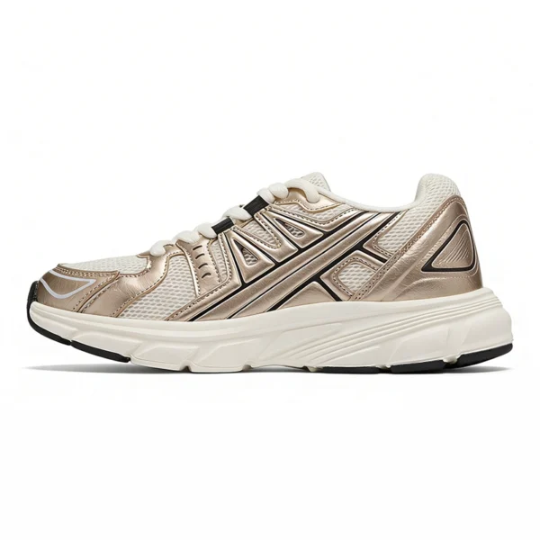 CS2613 Retro Mesh Casual Sneakers with Shiny Overlay Panels for Men and Women