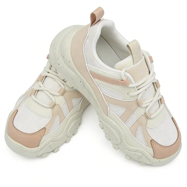 CS2610 Chunky Casual Sneakers Lightweight Retro Walking Shoes for Women