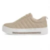 khaki-casual-sneakers-cs2617 CS2617 Low-Top Casual Sneakers with Platform Rubber Sole for Men and Women