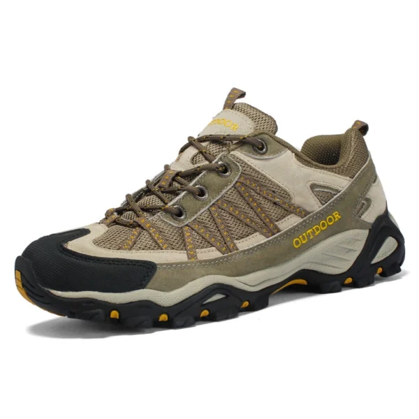 HO2605 Knit Upper Hiking Shoes with Ankle Support and Traction Sole for Men and Women