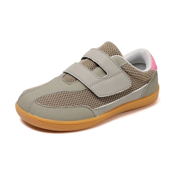 KS2606 Kids Breathable Shoes with Hook-and-Loop Strap and Rubber Sole for Kids