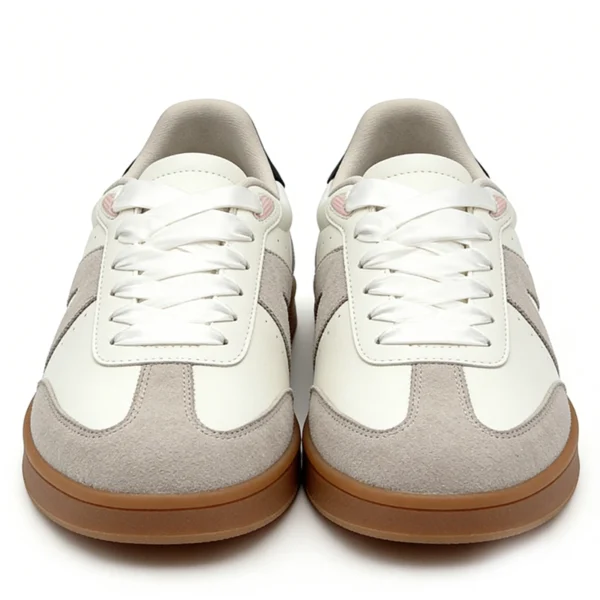lace-up-design-casual-sneakers-cs2615 CS2615 Low-Top Casual Sneakers with Vulcanized Sole and Panelled Upper for Men and Women