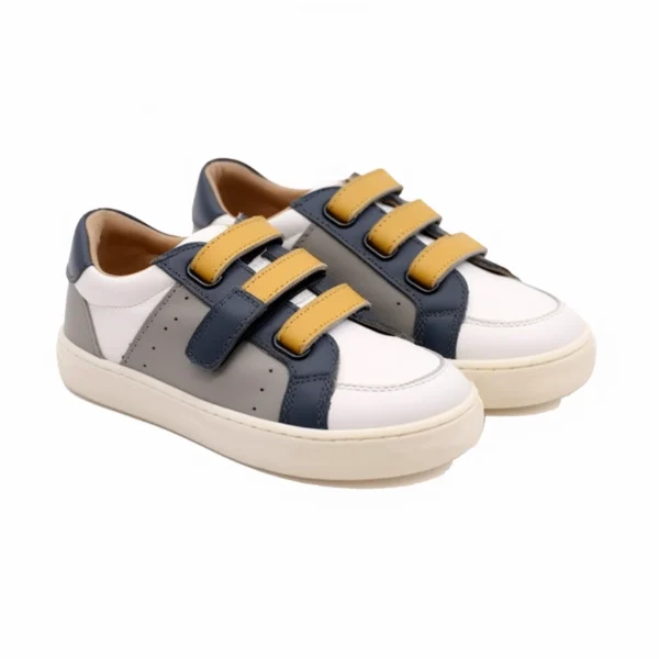 KS2604 Kids Casual Sneakers with Hook-and-Loop Strap and Rounded Toe for Kids