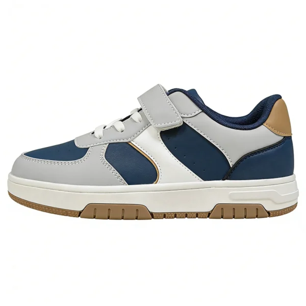 KS2601 Kids Casual Shoes with Hook-and-Loop Strap and Rounded Toe for Kids
