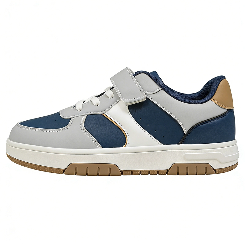 KS2601 Kids Casual Shoes with Hook-and-Loop Strap and Rounded Toe for Kids