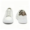 CS2608 Women’s Casual Sneakers Low-Top Fashion Shoes with Animal-Print Heel Detail