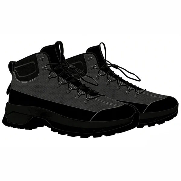 HO2601 Mid-Cut Hiking Shoes with Reinforced Toe and Lug Sole for Men and Women