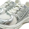 CS2613 Retro Mesh Casual Sneakers with Shiny Overlay Panels for Men and Women