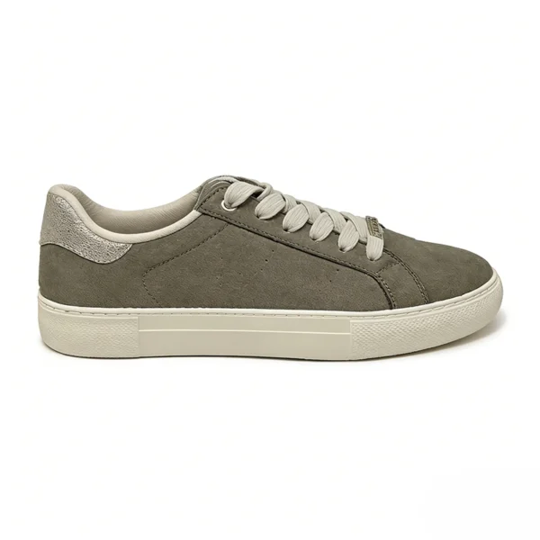 CS2608 Women’s Casual Sneakers Low-Top Fashion Shoes with Animal-Print Heel Detail