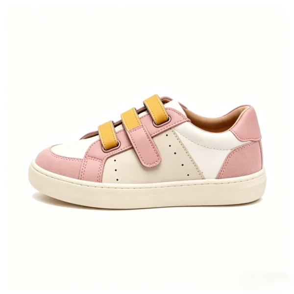 KS2604 Kids Casual Sneakers with Hook-and-Loop Strap and Rounded Toe for Kids