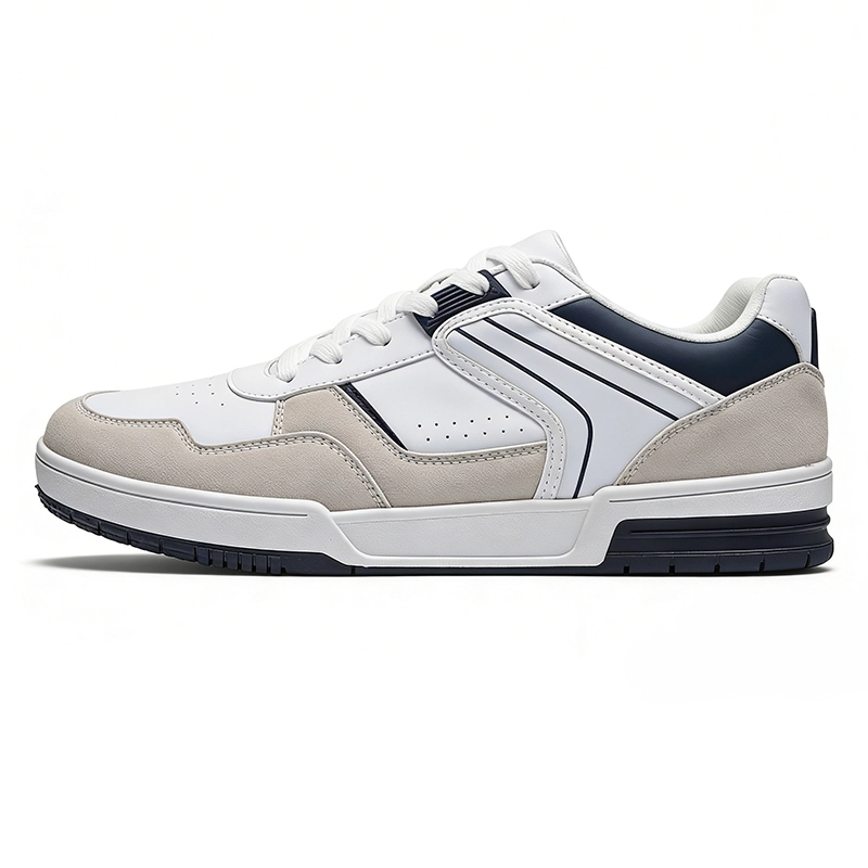retro-white-casual-sneakers-supplier CS2606 Casual Sneakers Low-Top Retro Lifestyle Shoes with EVA Sole