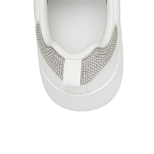 CS2604 Women’s Casual Sneakers Platform Lifestyle Shoes with Rhinestone Heel Detail