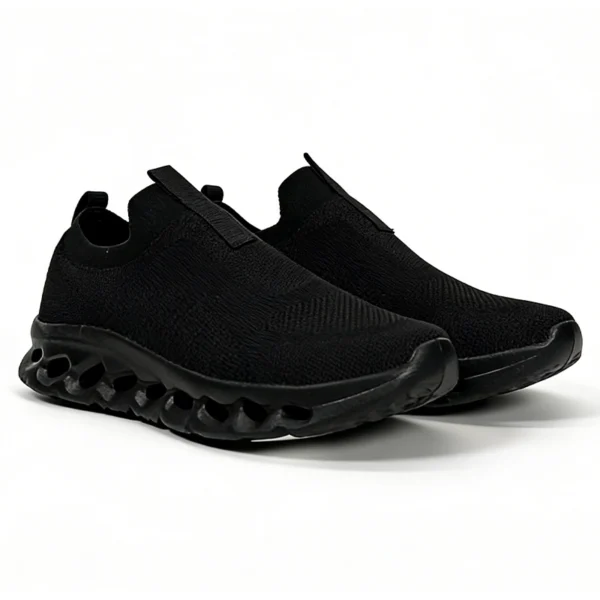slip-on-design-casual-sneakers-cs2614 CS2614 Slip-On Knit Casual Sneakers with Hollow Cushion Sole for Men and Women