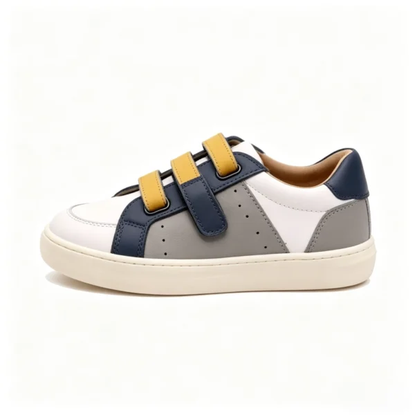 KS2604 Kids Casual Sneakers with Hook-and-Loop Strap and Rounded Toe for Kids