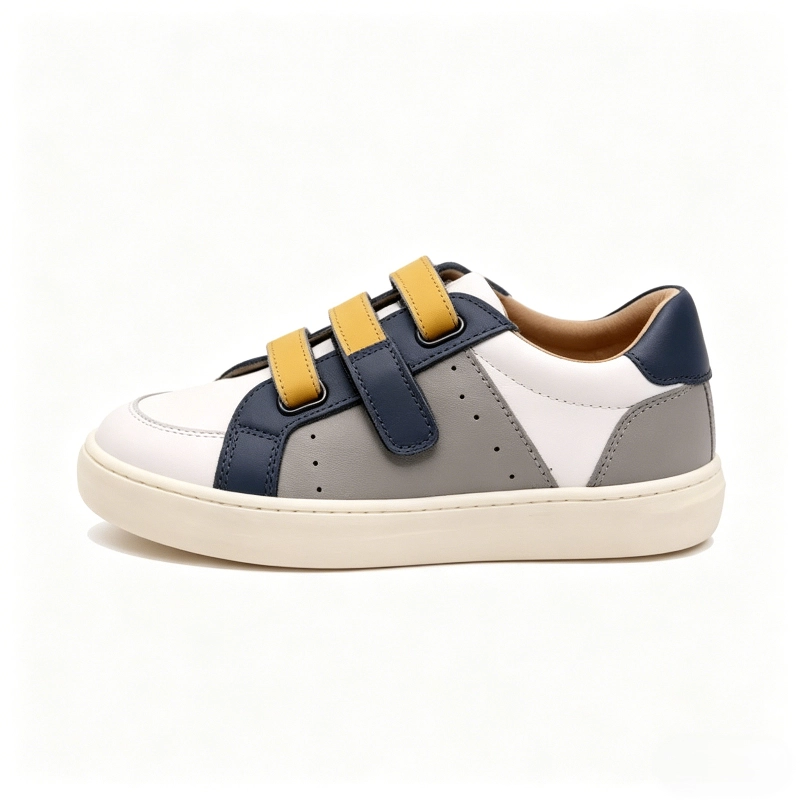 KS2604 Kids Casual Sneakers with Hook-and-Loop Strap and Rounded Toe for Kids