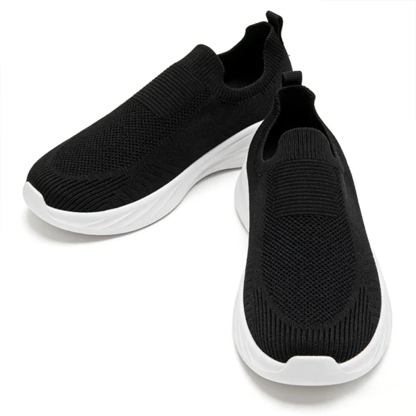 CS2605 Slip-On Casual Sneakers Lightweight Knitted Walking Shoes for Men and Women