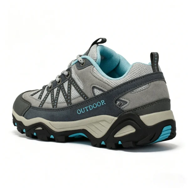 HO2605 Knit Upper Hiking Shoes with Ankle Support and Traction Sole for Men and Women