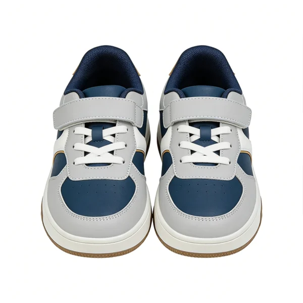 KS2601 Kids Casual Shoes with Hook-and-Loop Strap and Rounded Toe for Kids