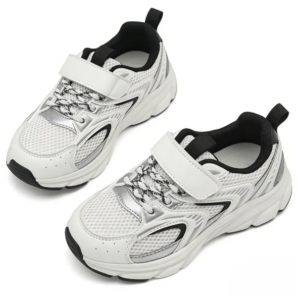 KS2602 Kids Mesh Shoes with Hook-and-Loop Strap and Easy-On Design for Kids