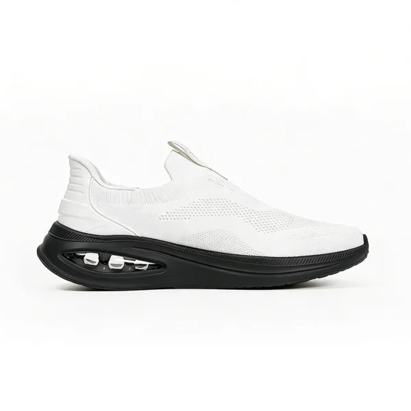 white-and-black-running-shoes-rn2610 RN2610 Slip-On Running Shoes with Mesh Upper and Shock-Absorbing Sole for Men and Women