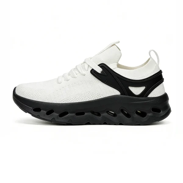 white-and-black-training-shoes-tg2606 TG2606 Training Shoes with Mesh Upper and Lateral Support for Men and Women