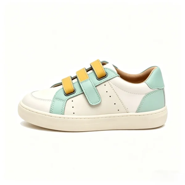 KS2604 Kids Casual Sneakers with Hook-and-Loop Strap and Rounded Toe for Kids