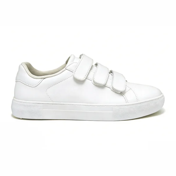 white-casual-sneakers-cs2611 CS2611 Casual Sneakers Low-Top Hook-and-Loop Lifestyle Shoes for Men and Women